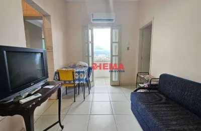 Apartamento com 1 dormitório à venda, 36 m² por r$ 375.000,00 - embaré - santos/sp