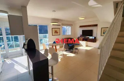 Apartamento duplex com 2 dormitórios à venda, 87 m² por r$ 900.000,00 - josé menino - santos/sp