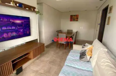 Apartamento com 2 dormitórios à venda, 56 m² por r$ 340.000,00 - morro de nova cintra - santos/sp