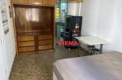 Kitnet para alugar, 32 m² por r$ 2.100/mês - josé menino - santos/sp