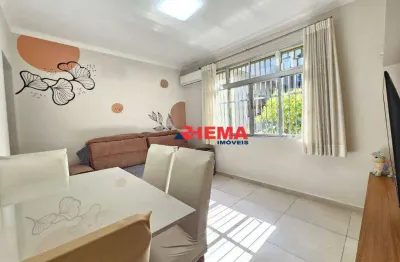 Apartamento com 2 dormitórios à venda, 60 m² por r$ 450.000,00 - embaré - santos/sp