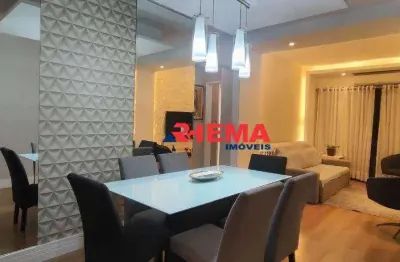 Apartamento com 2 dormitórios à venda, 110 m² por r$ 720.000,00 - marapé - santos/sp