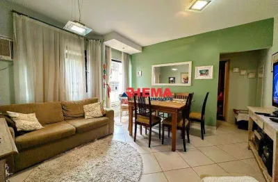 Apartamento com 1 dormitório para alugar, 47 m² por r$ 3.200,02/mês - aparecida - santos/sp