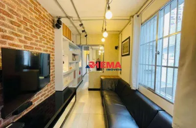 Apartamento com 1 dormitório à venda, 56 m² por r$ 480.000,00 - boqueirão - santos/sp