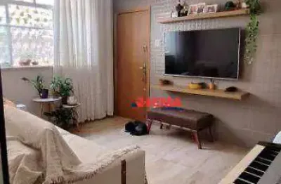 Apartamento com 2 dormitórios à venda, 73 m² por r$ 460.000,00 - boqueirão - santos/sp