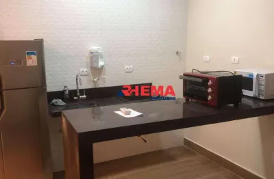 Kitnet para alugar, 22 m² por r$ 2.280/mês - gonzaga - santos/sp