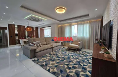Apartamento com 3 dormitórios à venda, 147 m² por r$ 1.360.000,00 - boqueirão - santos/sp