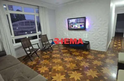 Apartamento com 3 dormitórios para alugar, 105 m² por r$ 4.119,00/mês - aparecida - santos/sp