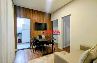 Apartamento com 2 dormitórios à venda, 55 m² por r$ 395.000,00 - embaré - santos/sp