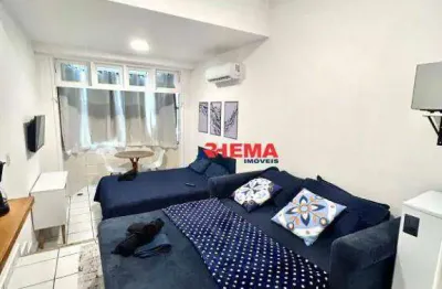Kitnet com 1 dormitório à venda, 30 m² por r$ 360.000,00 - embaré - santos/sp