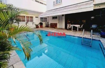 Sobrado com 5 dormitórios para alugar, 314 m² por r$ 16.000,01/mês - boqueirão - santos/sp