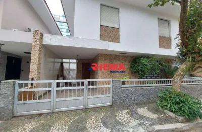 Sobrado para alugar, 160 m² por r$ 6.300,01/mês - aparecida - santos/sp