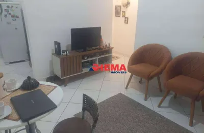 Apartamento com 2 dormitórios à venda, 55 m² por r$ 360.000,00 - embaré - santos/sp