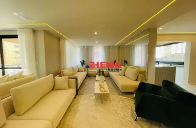 Apartamento com 4 dormitórios à venda, 295 m² por r$ 3.200.000,00 - boqueirão - santos/sp