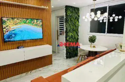 Apartamento com 2 dormitórios à venda, 46 m² por r$ 320.000,00 - areia branca - santos/sp