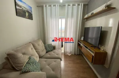 Apartamento com 2 dormitórios à venda, 49 m² por r$ 390.000,00 - centro - são vicente/sp