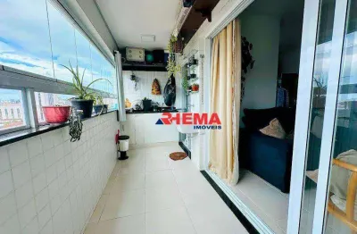 Apartamento com 2 dormitórios à venda, 60 m² por r$ 545.000,00 - macuco - santos/sp