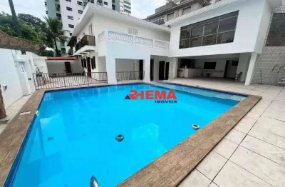 Sobrado com 4 dormitórios para alugar, 385 m² por r$ 13.797,01/mês - ponta da praia - santos/sp