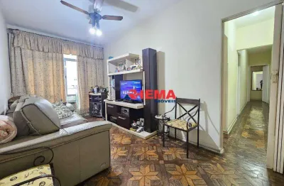 Apartamento com 2 dormitórios à venda, 63 m² por r$ 397.000,00 - marapé - santos/sp