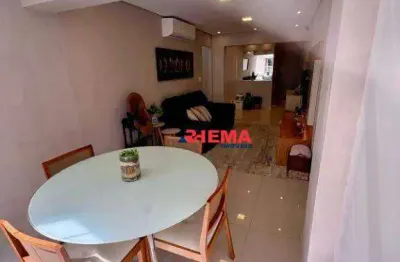 Apartamento com 2 dormitórios à venda, 78 m² por r$ 1.290.000,00 - gonzaga - santos/sp