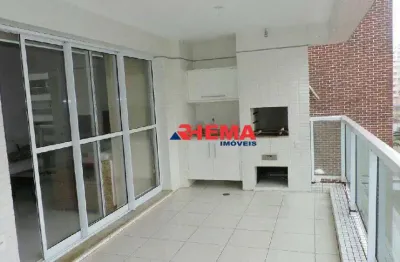 Apartamento com 3 dormitórios para alugar, 134 m² por r$ 7.000,01/mês - josé menino - santos/sp