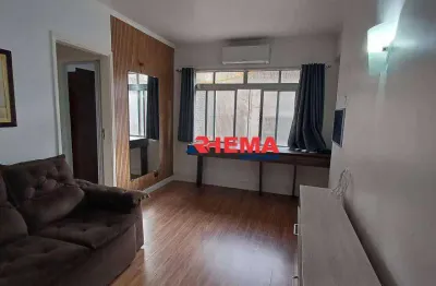 Apartamento com 1 dormitório para alugar, 47 m² por r$ 3.600,01/mês - gonzaga - santos/sp