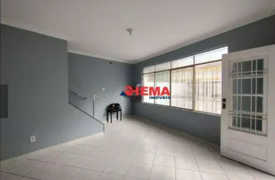 Sobrado com 3 dormitórios para alugar, 93 m² por r$ 5.232,01/mês - aparecida - santos/sp