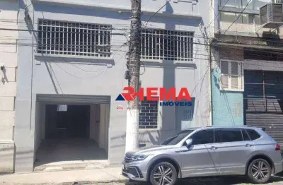 Galpão para alugar, 140 m² por r$ 6.000,00/mês - centro - santos/sp