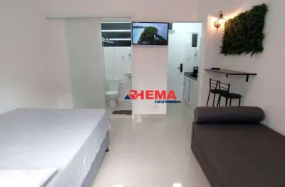Kitnet para alugar, 30 m² por r$ 2.380/mês - embaré - santos/sp