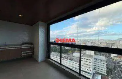 Apartamento com 1 dormitório para alugar, 54 m² por r$ 5.000,01/mês - boqueirão - santos/sp