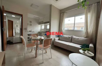 Apartamento com 2 dormitórios para alugar, 40 m² por r$ 2.900,02/mês - estuário - santos/sp