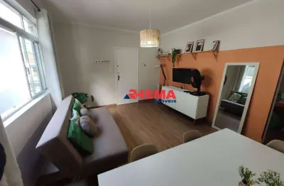 Apartamento com 2 dormitórios à venda, 75 m² por r$ 430.000,00 - encruzilhada - santos/sp