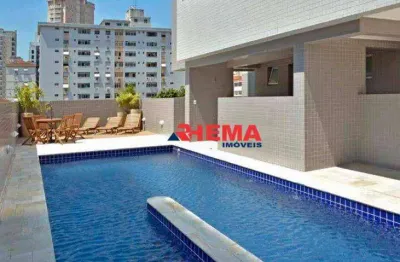 Apartamento com 2 dormitórios para alugar, 89 m² por r$ 6.000,10/mês - gonzaga - santos/sp