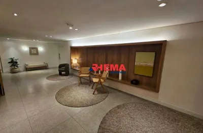 Apartamento com 1 dormitório para alugar, 57 m² por r$ 5.000,01/mês - gonzaga - santos/sp