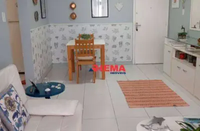 Apartamento com 1 dormitório à venda, 50 m² por r$ 430.000,00 - boqueirão - santos/sp