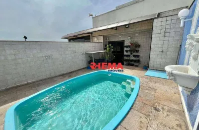 Cobertura com 4 dormitórios à venda, 440 m² por r$ 2.600.000,00 - gonzaga - santos/sp