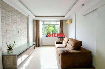 Apartamento com 2 dormitórios à venda, 78 m² por r$ 699.000,00 - boqueirão - santos/sp