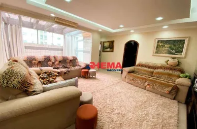 Cobertura com 5 dormitórios à venda, 353 m² por r$ 2.750.000,00 - aparecida - santos/sp