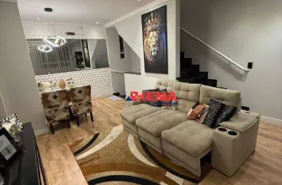 Sobrado com 2 dormitórios para alugar, 115 m² por r$ 4.500,01/mês - estuário - santos/sp