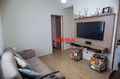 Apartamento com 2 dormitórios à venda, 59 m² por r$ 384.000,00 - embaré - santos/sp