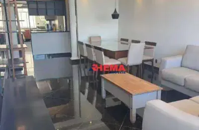 Apartamento com 3 dormitórios para alugar, 144 m² - gonzaga - santos/sp