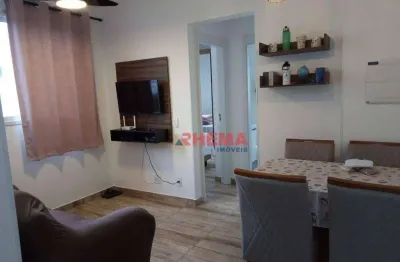 Apartamento com 2 dormitórios à venda, 46 m² por r$ 260.000,00 - areia branca - santos/sp
