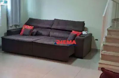 Sobrado com 3 dormitórios à venda, 120 m² por r$ 770.000,00 - estuário - santos/sp