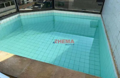 Cobertura com 1 dormitório à venda, 112 m² por r$ 955.000,00 - pompéia - santos/sp