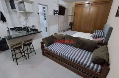 Kitnet com 1 dormitório à venda, 34 m² por r$ 320.000,00 - ponta da praia - santos/sp