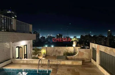 Cobertura com 4 dormitórios à venda, 361 m² por r$ 3.843.000,00 - ponta da praia - santos/sp