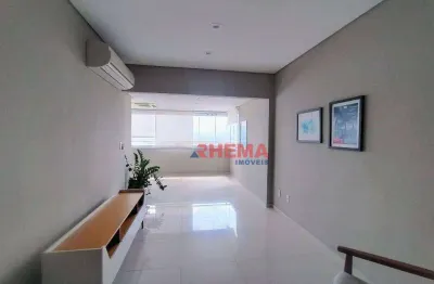 Apartamento com 3 dormitórios para alugar, 115 m² por r$ 6.900/mês - ponta da praia - santos/sp