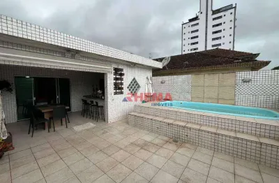 Sobrado com 6 dormitórios para alugar, 334 m² por r$ 18.000,02/mês - boqueirão - santos/sp