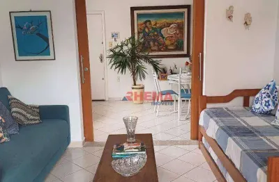 Apartamento com 2 dormitórios à venda, 54 m² por r$ 440.000,00 - embaré - santos/sp