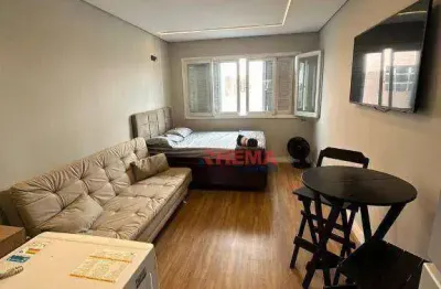 Kitnet com 1 dormitório à venda, 27 m² por r$ 380.000,00 - gonzaga - santos/sp